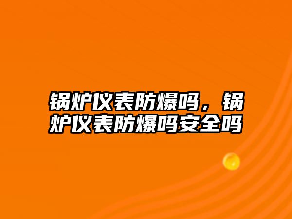 鍋爐儀表防爆嗎，鍋爐儀表防爆嗎安全嗎