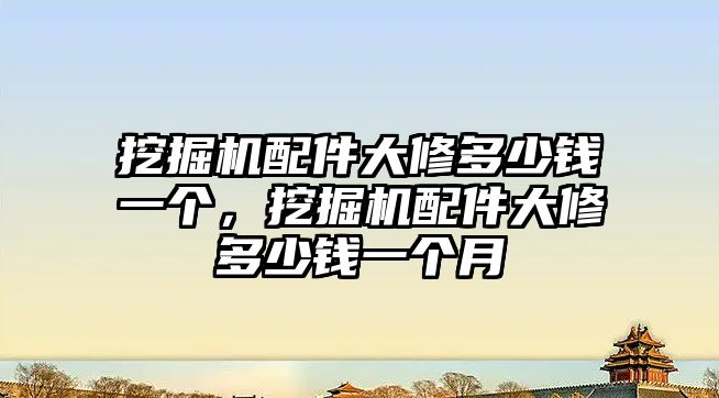 挖掘機配件大修多少錢一個，挖掘機配件大修多少錢一個月