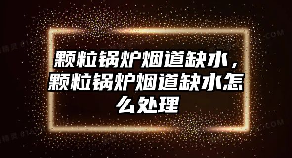 顆粒鍋爐煙道缺水，顆粒鍋爐煙道缺水怎么處理