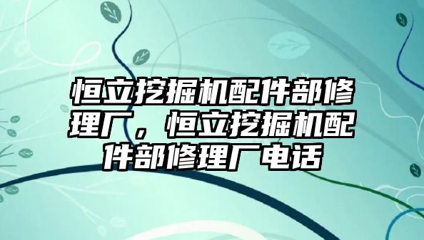 恒立挖掘機(jī)配件部修理廠，恒立挖掘機(jī)配件部修理廠電話