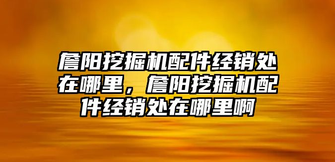 詹陽挖掘機(jī)配件經(jīng)銷處在哪里，詹陽挖掘機(jī)配件經(jīng)銷處在哪里啊