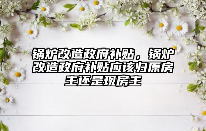 鍋爐改造政府補貼，鍋爐改造政府補貼應(yīng)該歸原房主還是現(xiàn)房主