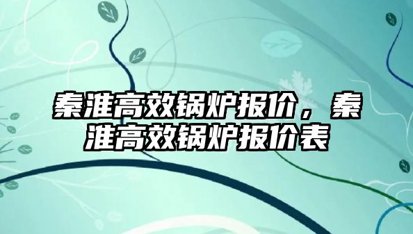 秦淮高效鍋爐報價，秦淮高效鍋爐報價表