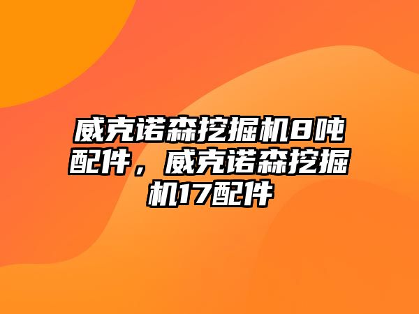 威克諾森挖掘機8噸配件，威克諾森挖掘機17配件