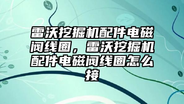 雷沃挖掘機配件電磁閥線圈，雷沃挖掘機配件電磁閥線圈怎么接