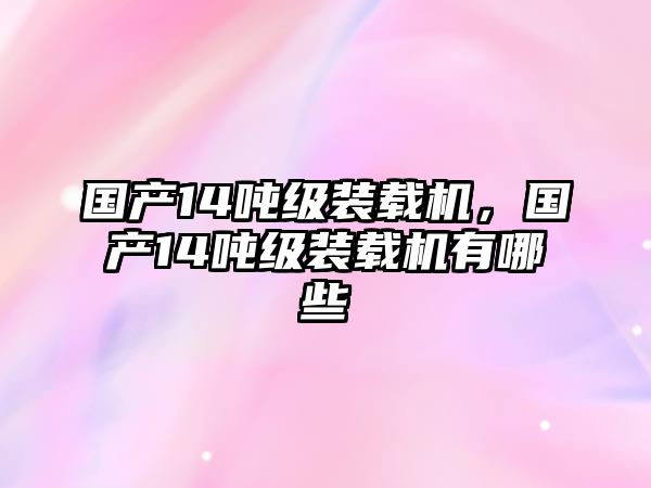 國產(chǎn)14噸級(jí)裝載機(jī)，國產(chǎn)14噸級(jí)裝載機(jī)有哪些