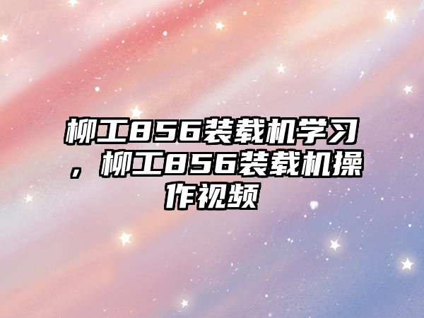 柳工856裝載機學(xué)習(xí)，柳工856裝載機操作視頻