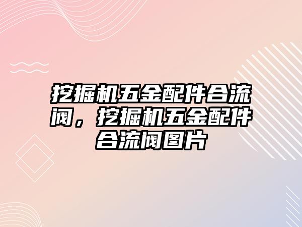 挖掘機五金配件合流閥，挖掘機五金配件合流閥圖片