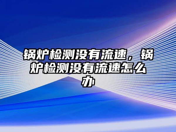 鍋爐檢測(cè)沒有流速，鍋爐檢測(cè)沒有流速怎么辦