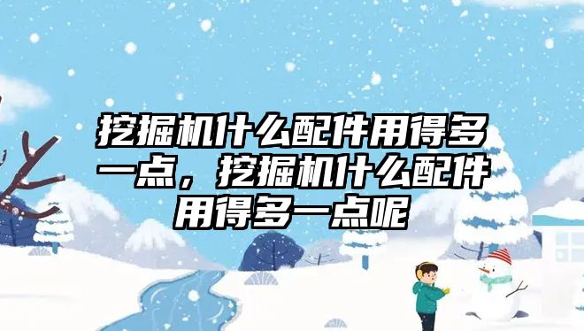 挖掘機什么配件用得多一點，挖掘機什么配件用得多一點呢