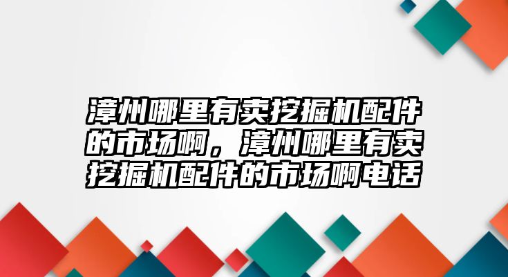 漳州哪里有賣挖掘機配件的市場啊，漳州哪里有賣挖掘機配件的市場啊電話