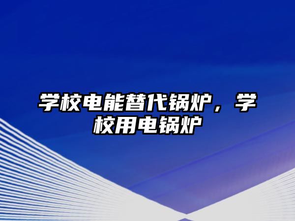 學校電能替代鍋爐，學校用電鍋爐