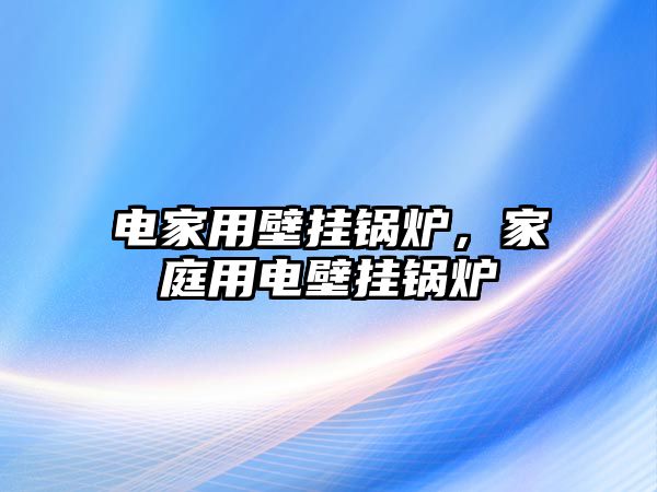 電家用壁掛鍋爐，家庭用電壁掛鍋爐