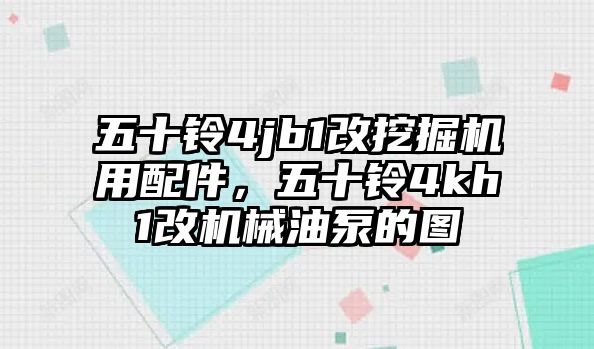 五十鈴4jb1改挖掘機用配件，五十鈴4kh1改機械油泵的圖