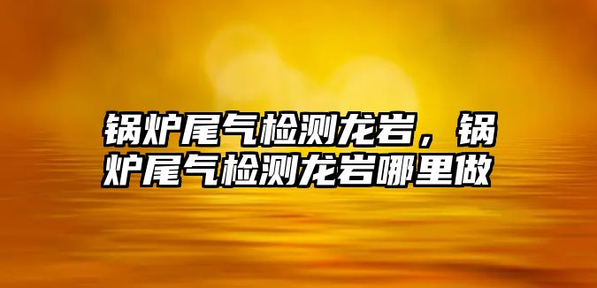 鍋爐尾氣檢測龍巖，鍋爐尾氣檢測龍巖哪里做