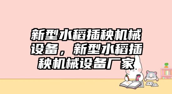 新型水稻插秧機械設(shè)備，新型水稻插秧機械設(shè)備廠家