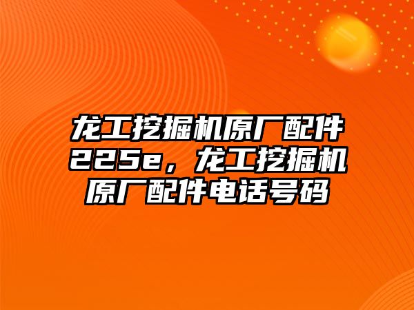 龍工挖掘機原廠配件225e，龍工挖掘機原廠配件電話號碼