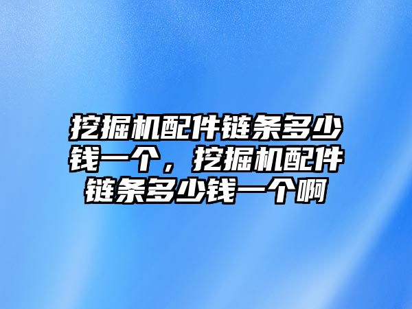 挖掘機(jī)配件鏈條多少錢一個(gè)，挖掘機(jī)配件鏈條多少錢一個(gè)啊