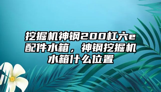 挖掘機神鋼200杠六e配件水箱，神鋼挖掘機水箱什么位置