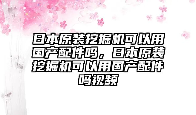 日本原裝挖掘機(jī)可以用國產(chǎn)配件嗎，日本原裝挖掘機(jī)可以用國產(chǎn)配件嗎視頻