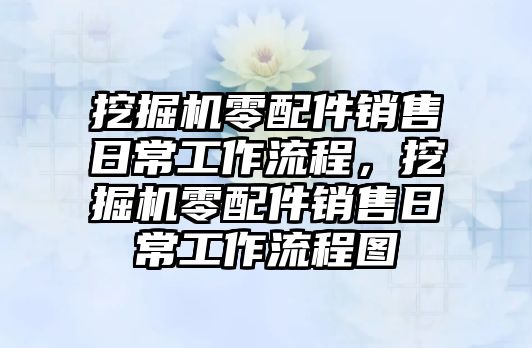 挖掘機(jī)零配件銷售日常工作流程，挖掘機(jī)零配件銷售日常工作流程圖