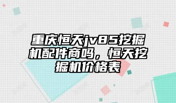 重慶恒天jv85挖掘機配件商嗎，恒天挖掘機價格表