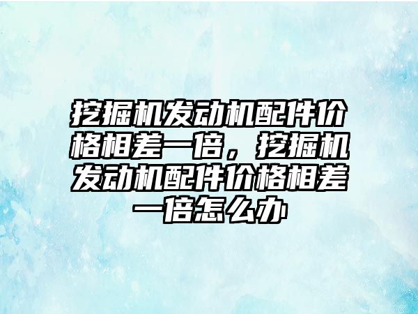 挖掘機發(fā)動機配件價格相差一倍，挖掘機發(fā)動機配件價格相差一倍怎么辦