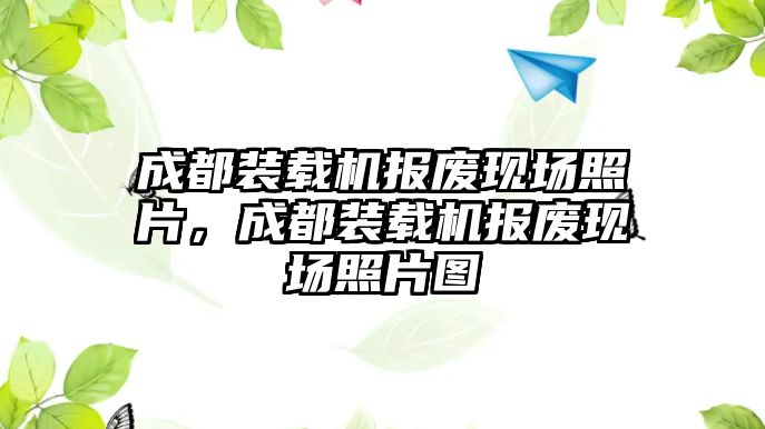 成都裝載機報廢現(xiàn)場照片，成都裝載機報廢現(xiàn)場照片圖