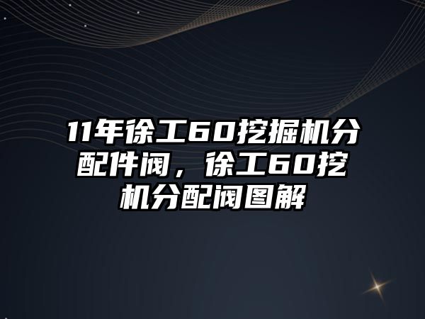 11年徐工60挖掘機(jī)分配件閥，徐工60挖機(jī)分配閥圖解