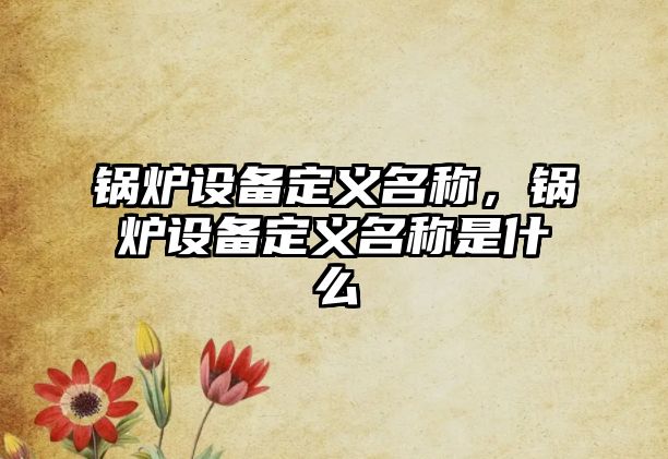 鍋爐設(shè)備定義名稱，鍋爐設(shè)備定義名稱是什么