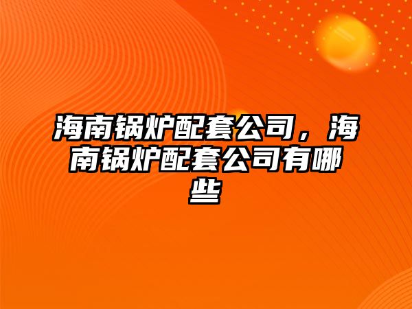 海南鍋爐配套公司，海南鍋爐配套公司有哪些