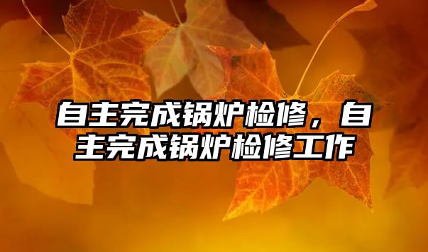 自主完成鍋爐檢修，自主完成鍋爐檢修工作