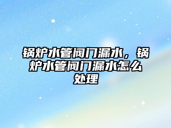 鍋爐水管閥門漏水，鍋爐水管閥門漏水怎么處理