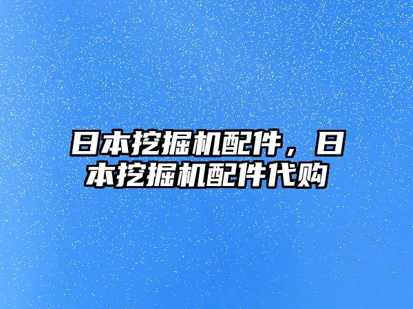 日本挖掘機配件，日本挖掘機配件代購