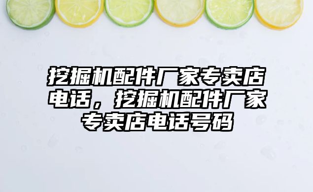 挖掘機(jī)配件廠家專賣店電話，挖掘機(jī)配件廠家專賣店電話號碼