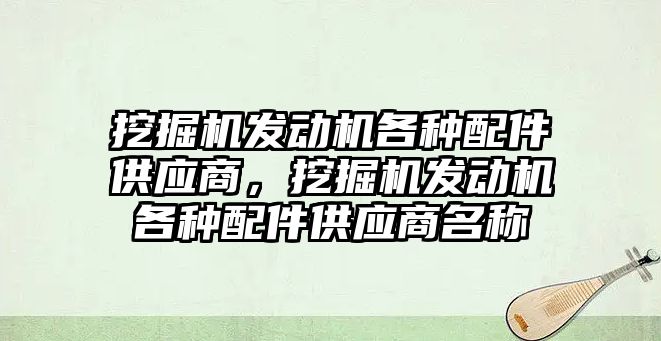 挖掘機發(fā)動機各種配件供應商，挖掘機發(fā)動機各種配件供應商名稱