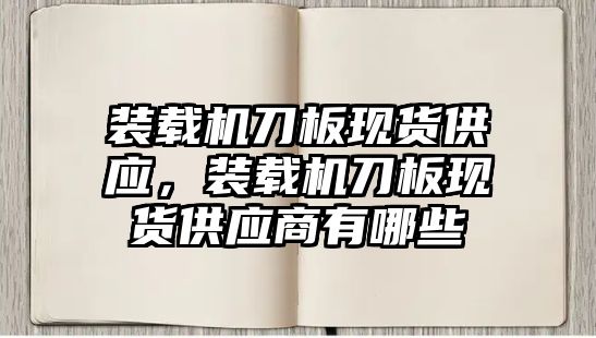 裝載機刀板現貨供應，裝載機刀板現貨供應商有哪些