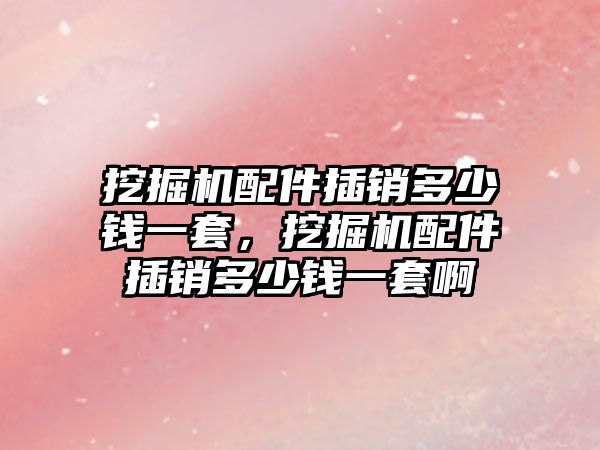 挖掘機配件插銷多少錢一套，挖掘機配件插銷多少錢一套啊