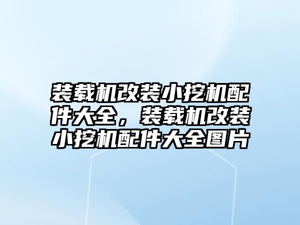 裝載機改裝小挖機配件大全，裝載機改裝小挖機配件大全圖片