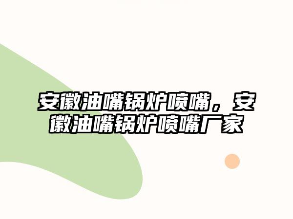 安徽油嘴鍋爐噴嘴，安徽油嘴鍋爐噴嘴廠家