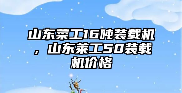 山東菜工16噸裝載機，山東萊工50裝載機價格