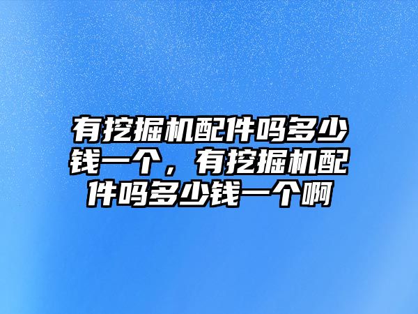 有挖掘機(jī)配件嗎多少錢一個，有挖掘機(jī)配件嗎多少錢一個啊