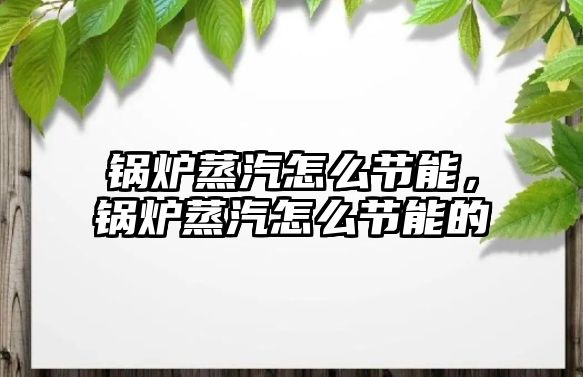 鍋爐蒸汽怎么節(jié)能，鍋爐蒸汽怎么節(jié)能的