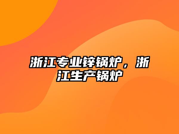 浙江專業(yè)鋅鍋爐，浙江生產鍋爐