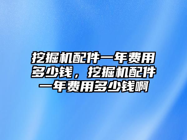 挖掘機配件一年費用多少錢，挖掘機配件一年費用多少錢啊