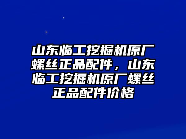 山東臨工挖掘機(jī)原廠螺絲正品配件，山東臨工挖掘機(jī)原廠螺絲正品配件價(jià)格