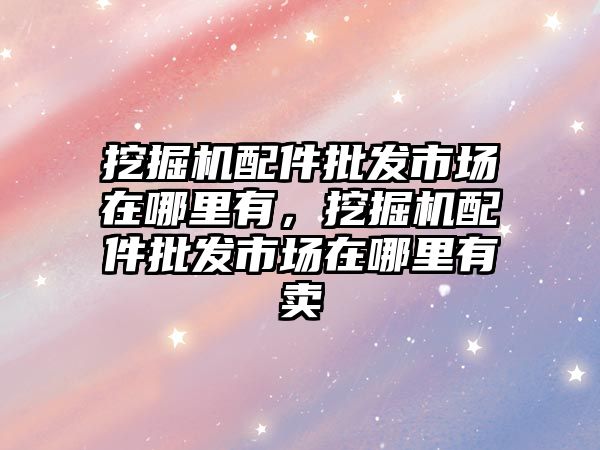 挖掘機配件批發(fā)市場在哪里有，挖掘機配件批發(fā)市場在哪里有賣