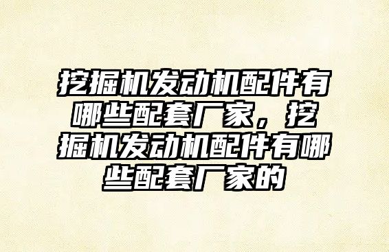 挖掘機發(fā)動機配件有哪些配套廠家，挖掘機發(fā)動機配件有哪些配套廠家的