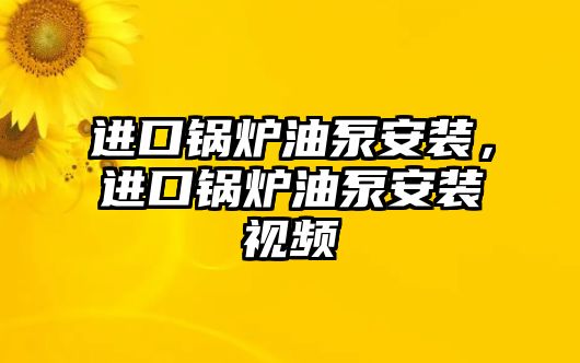 進(jìn)口鍋爐油泵安裝，進(jìn)口鍋爐油泵安裝視頻