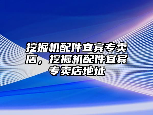 挖掘機(jī)配件宜賓專賣店，挖掘機(jī)配件宜賓專賣店地址